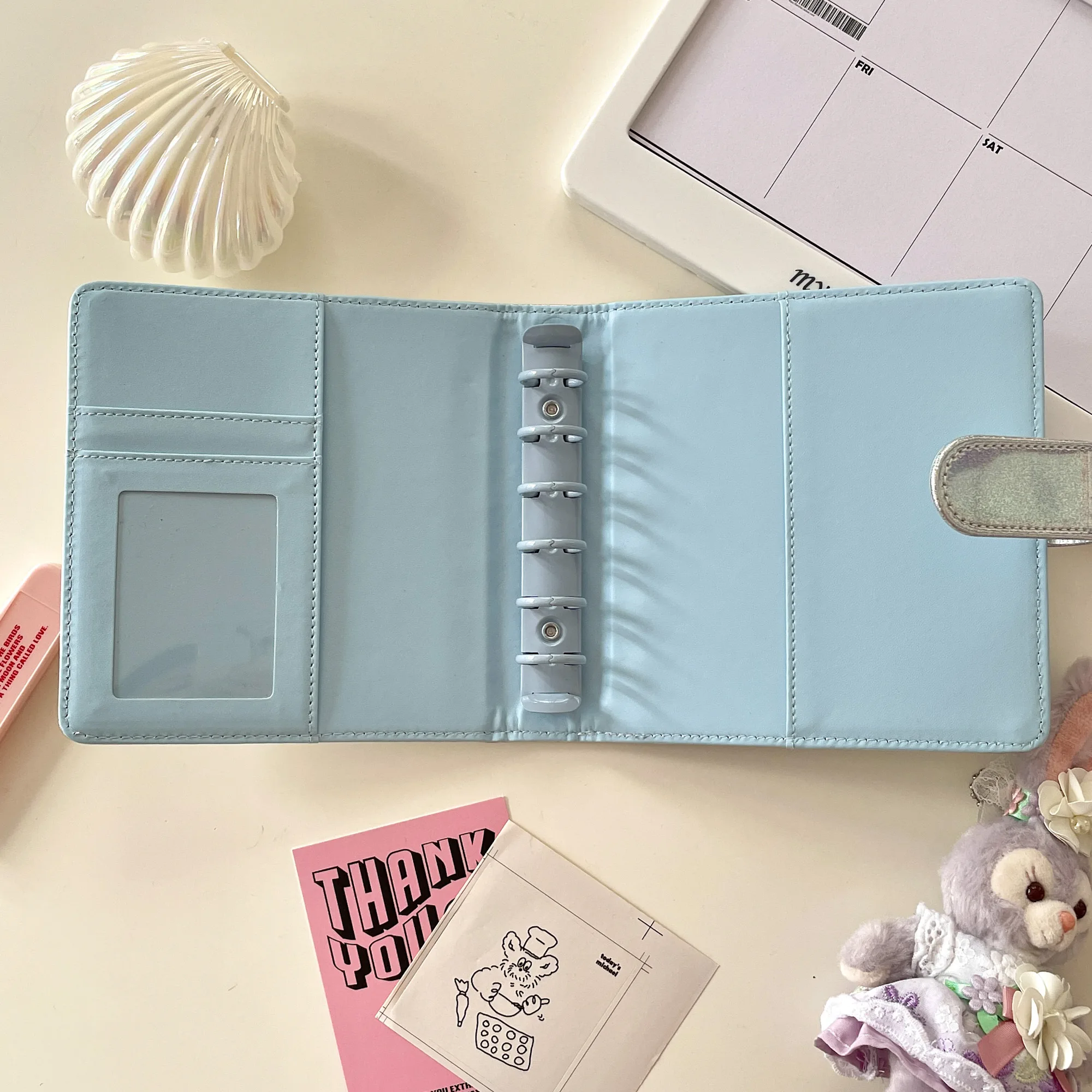 MINKYS Neue Platz Laser Bling PU Leder Photocards Sammeln Buch Binder Notebook Abdeckung Tagebuch Agenda Planer Schreibwaren – Detail 7