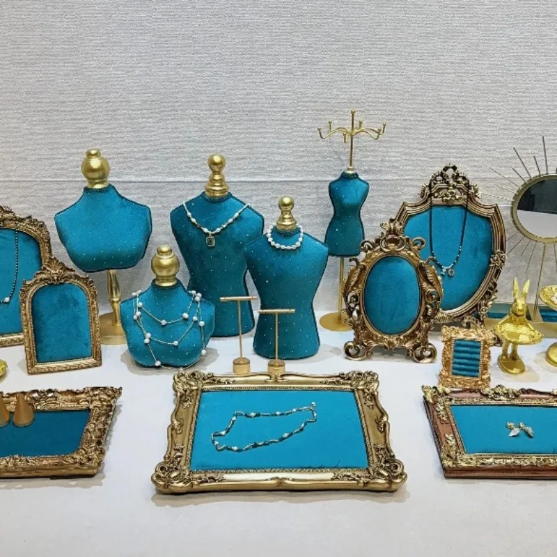 

Бархатные ювелирные изделия, подставка для манекена, кольца, серьги, держатель для хранения ожерелья, браслета, полка, женская стойка для ювелирных изделий, реквизит для дисплея