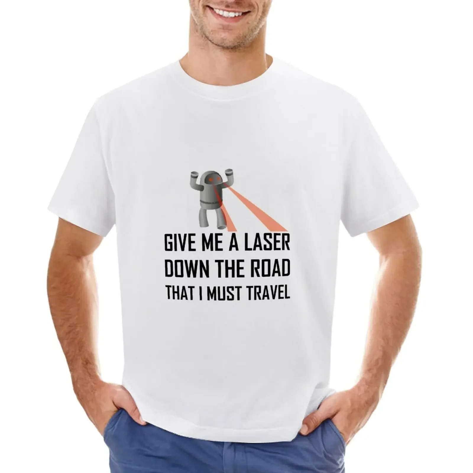 Give Me A Laser Funny Misheard Lyrics T-Shirt customizeds anime clothes korean fashion for a boy designer t shirt men