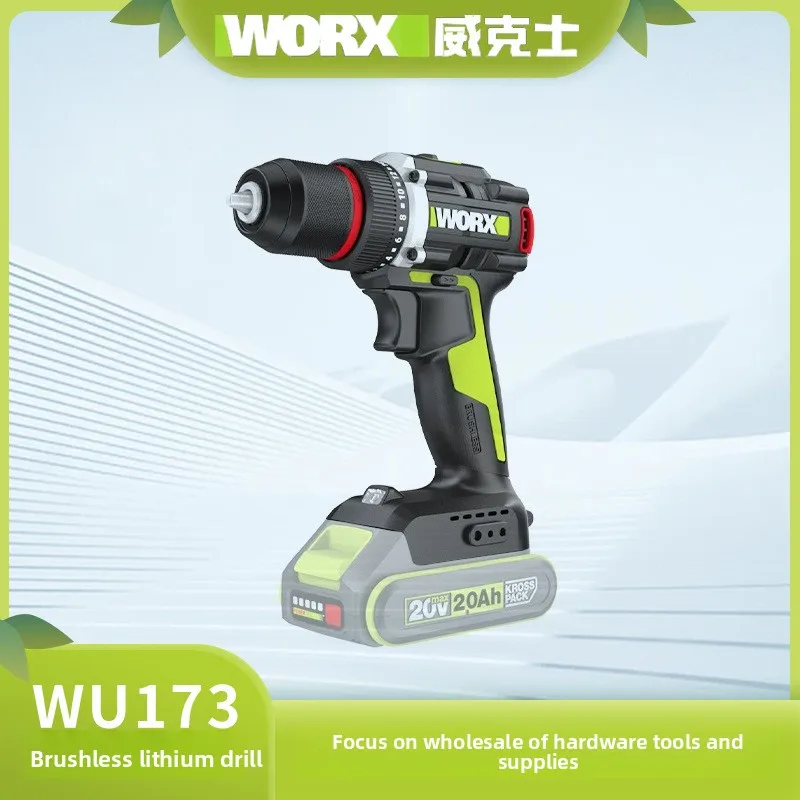 

WORX WU173 Brushless Lithium-Ion Drill, Charging Headlamp Drill, Electric Rotary Pistol Drill for Hole Drilling Electric Tools