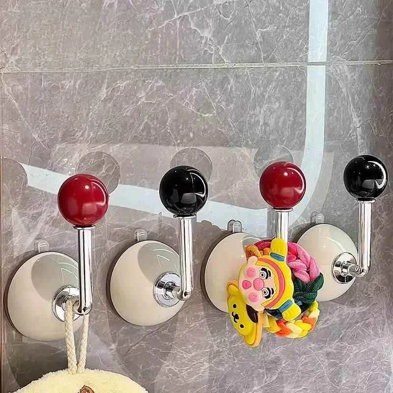 Bathroom Hair Accessories Suction Cup Hook Hair Ties Elastic Bands Storage Rack Hair Bands Jewelry Storage Organizer