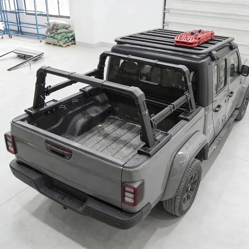 High Quality Adjustable Aluminium Roll Bar With 2 Expand Panels, Universal Pickup Weatherproof Retractable Styling A