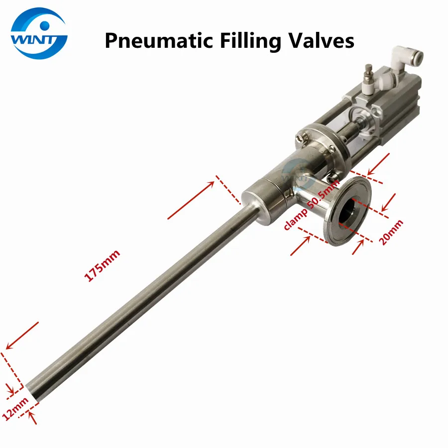 Pneumatyczne głowice napełniające zawory akcesoriów wypełniających z bezpłatną wysyłką 304SS płynne dysze napełniarka tłokowa