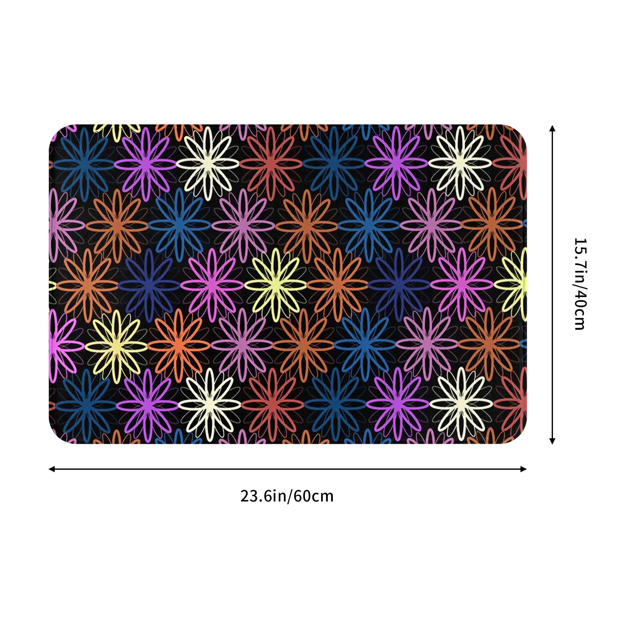 Petals Prism Non-slip Doormat Floor Mat Water oil proof Carpet Rug for Kitchen Entrance Home Bedroom Footpad Mats