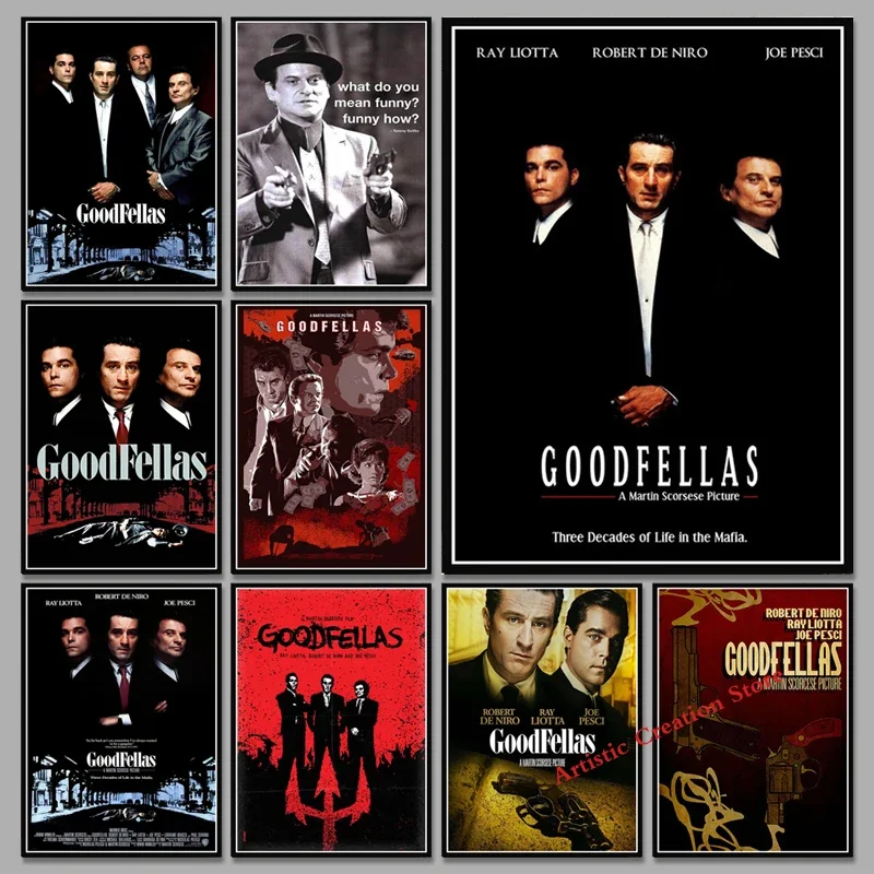 Goodfellas Posters Classic Gangsters Godfather AL PACINO Movie Prints Art Canvas Painting Wall Art Bedroom Home Decor Cuadros