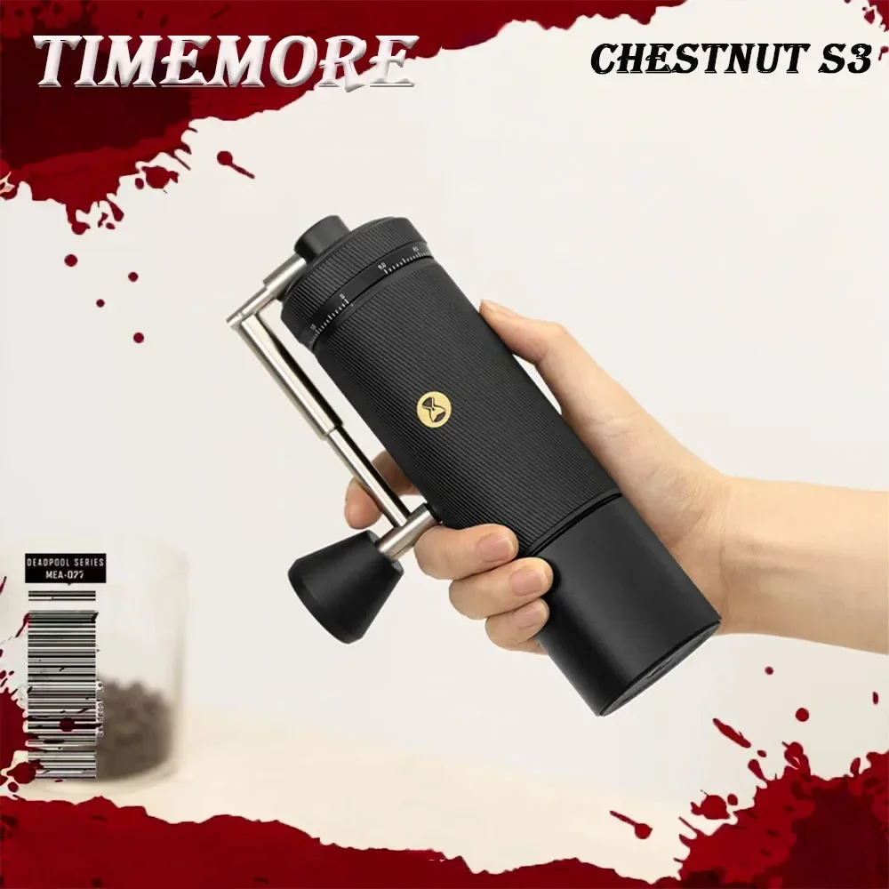 Timemore Chestnut S3 Manual Coffee Grinder External Adjustment 0.015mm / S2c890 Burr Inside Custom Hand Espresso Bean Grinder