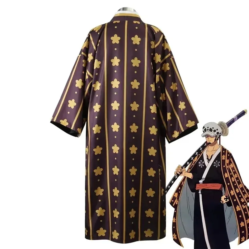 

2025 aaa Trafalgar Law Cosplay Costume Anime Figures Digital Printing Kimono Uniform Full Set Halloween Carnival Party Suit Man