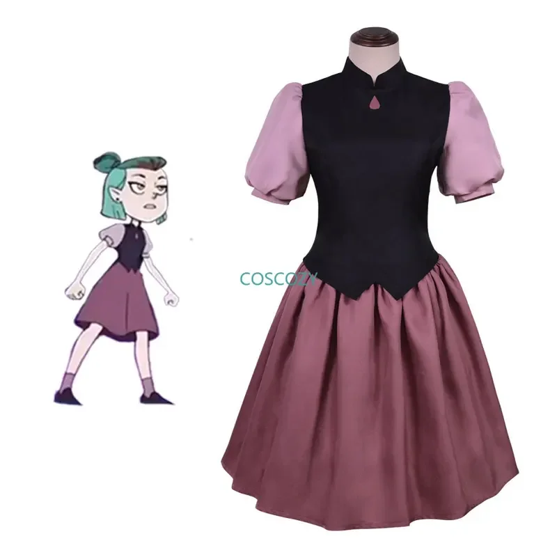 Anime Amity Blight Cosplay Costume Women Outfits Princess Dress Custom Made Elegant Halloween Carnival Dress Stitching Color