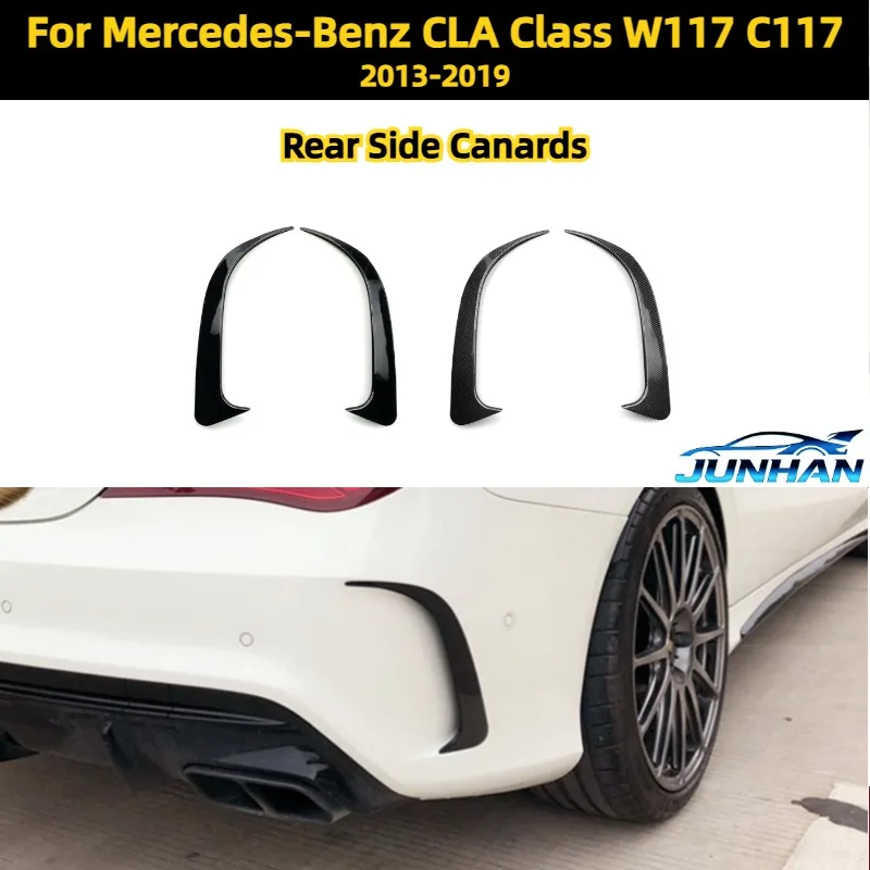

Rear Bumper Spoiler Fins Trims For Mercedes-Benz CLA-Class W117 C117 CLA200 220 AMG 2013-2019 Rear Side Canards