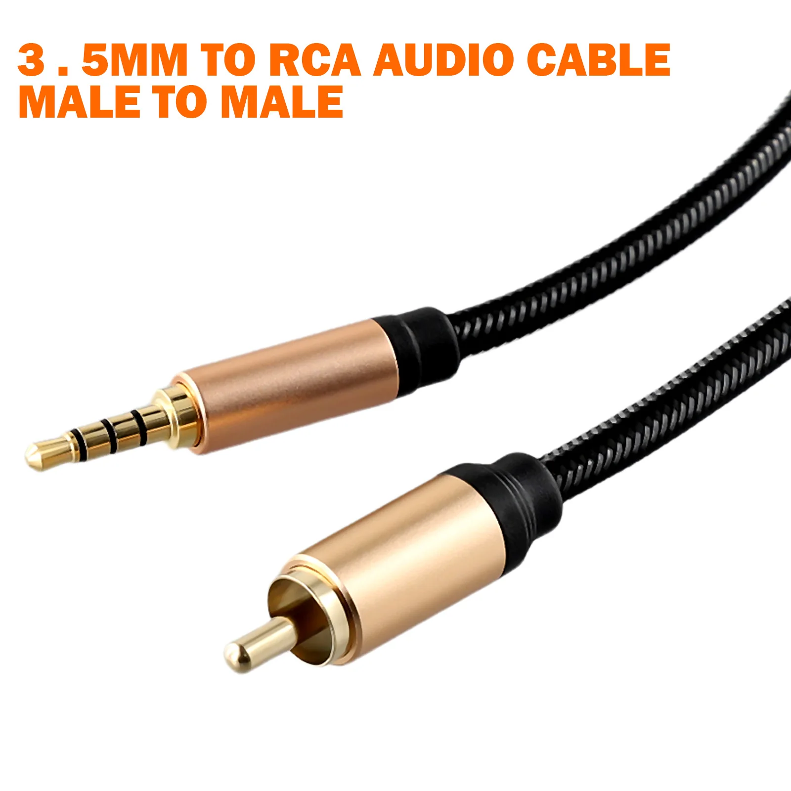 For RCA Audio Cable 3.5mm To Cable Digital Coaxial Audio Video Cable Stereo SPDIF For HDTV For TV/Soundbar/A Mplifier/Soundbox