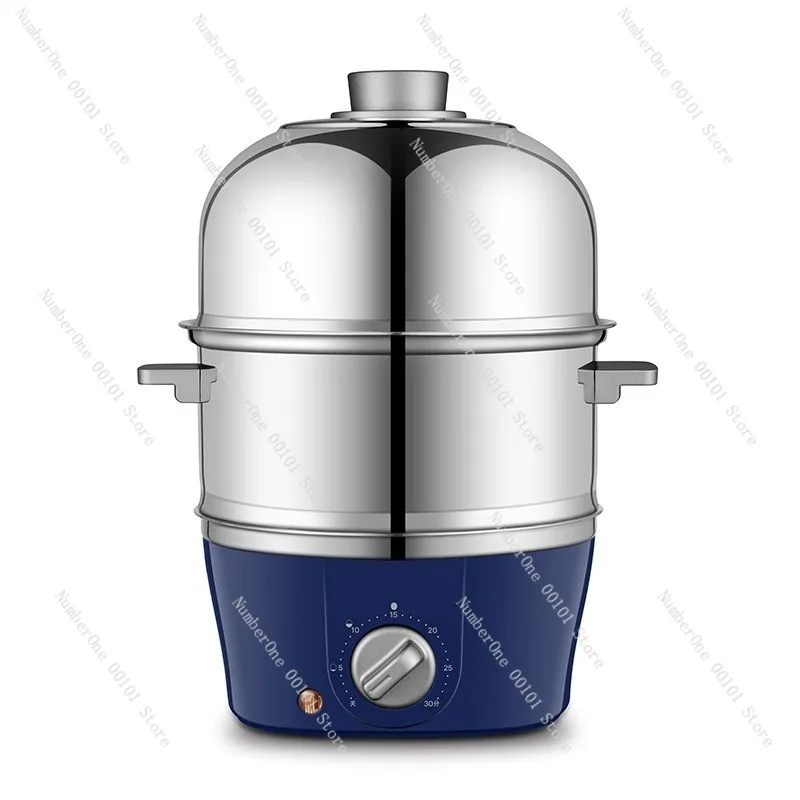 Double-layer Egg Cooker, Household Small Automatic Breakfast Machine, Steam Egg and Egg Soup Maker, Multi-functional Electric