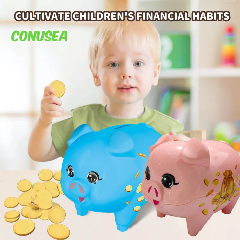 Moneybox Piggy Banks To Save Money Coin Storage Toys Kids Bank Toys Money Box Children Atm Finance Pretend Play Toys Piggybank