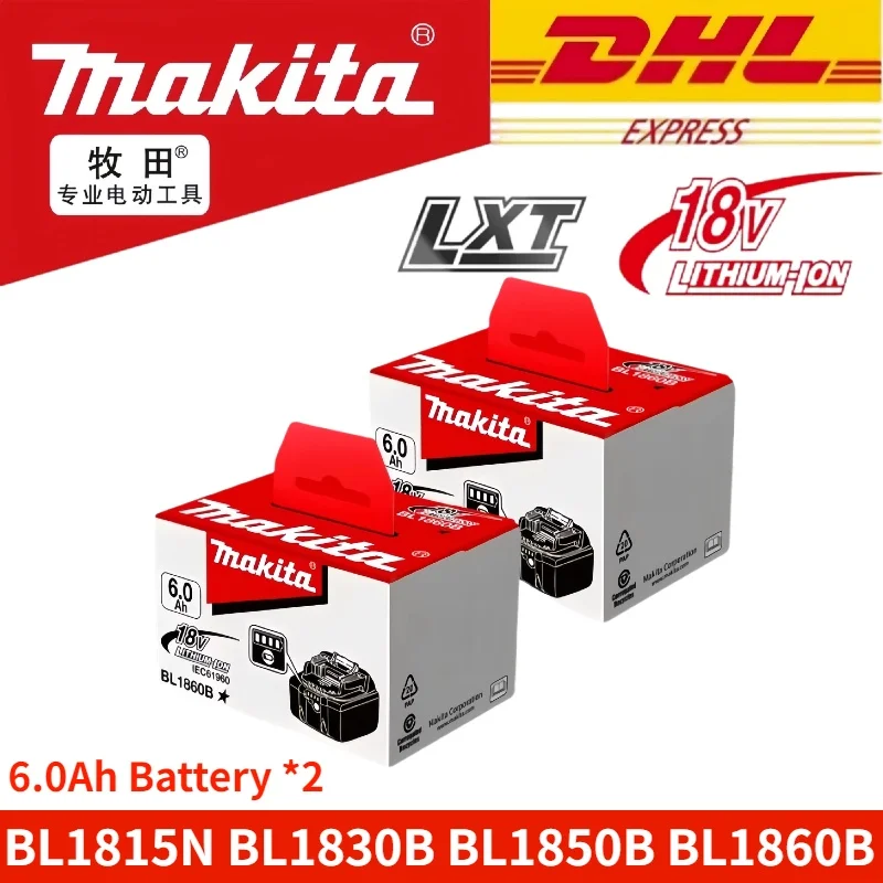 

100% original 18V Makita battery 18650 rechargeable lithium-ion battery BL1860 for DTW700 new BL1860B Makita 18V battery+Charger