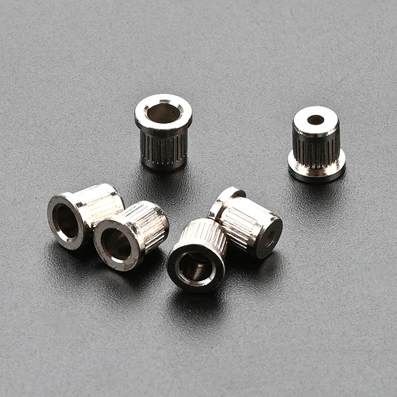 6 Pieces Guitar String Through Body Ferrules Bass String Mounting Ferrules Electric Guitar Parts Durable