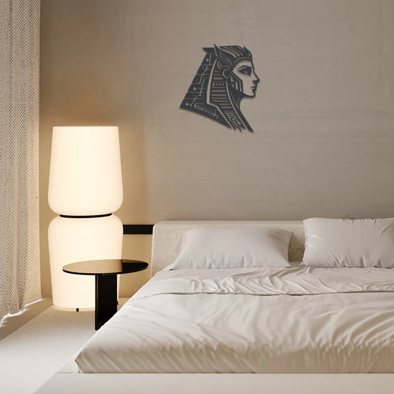Two-dimensional plane - Metal wall art featuring the Egyptian queen，Pharaoh Metal Wall Decoration