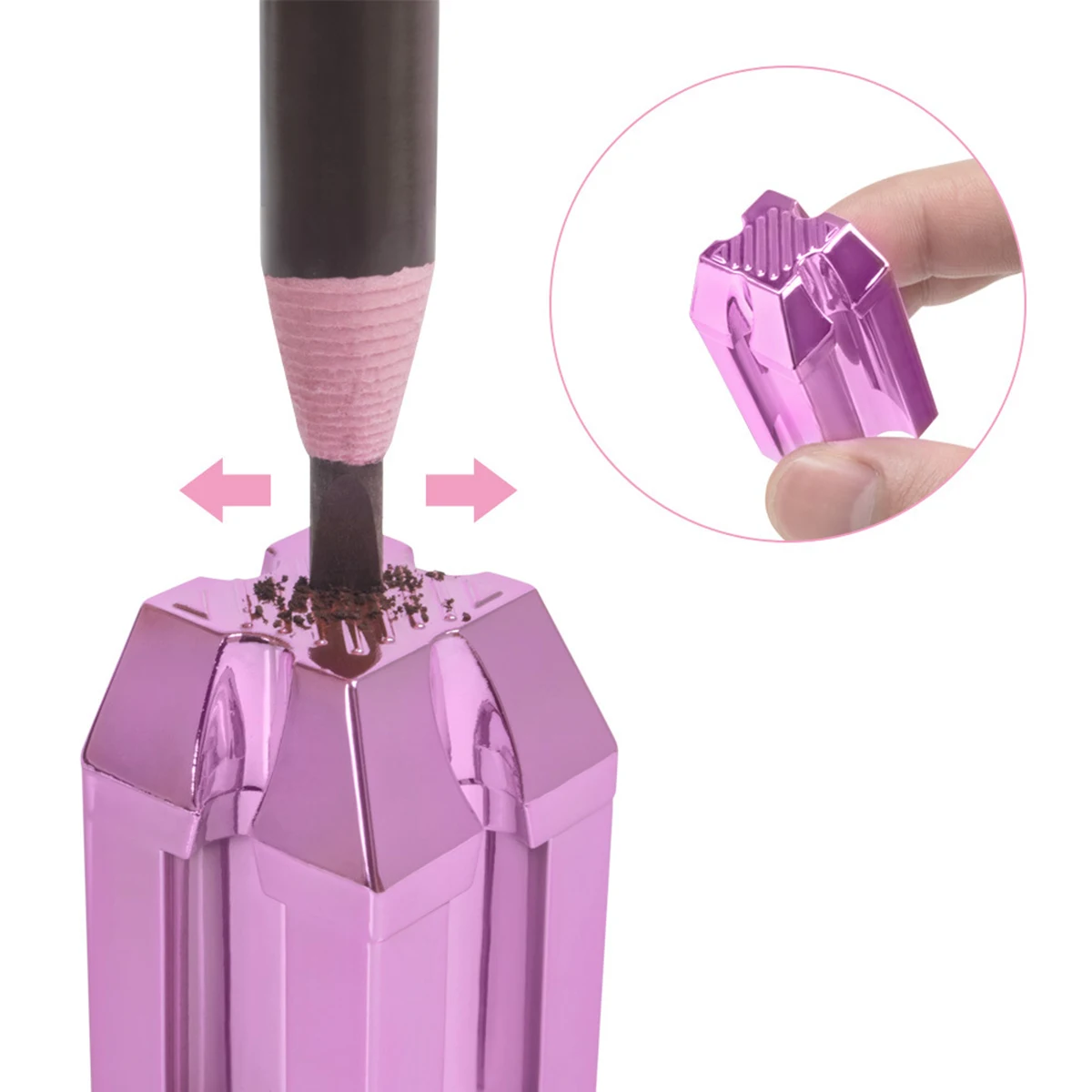 

Plastic Eyebrow Pencil Sharpener Tool Makeup Supplies Four Sided Design Small Sharpening Guide Brush For Brow Pencil Make