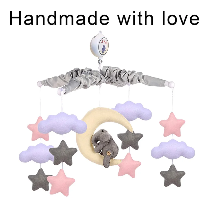 A19Q-Baby Mobile For Crib Crib Mobile For Boys Girls 12 Lullabies Digital Musical Box Baby Mobile Rattles Nursery Decor
