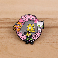 Cat Lady Enamel Pin Badges on Backpack Women's Brooches Hat Collar Lapel Pins Cartoon Jewelry Cosplay Accessories Toys Gifts