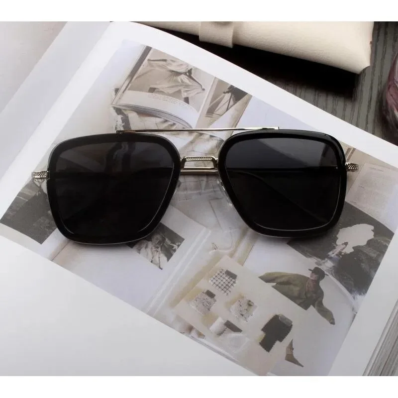 New Iron Man European and American sunglasses men's trendy glasses fashion box Spider-Man same sunglasses manufacturer view 2