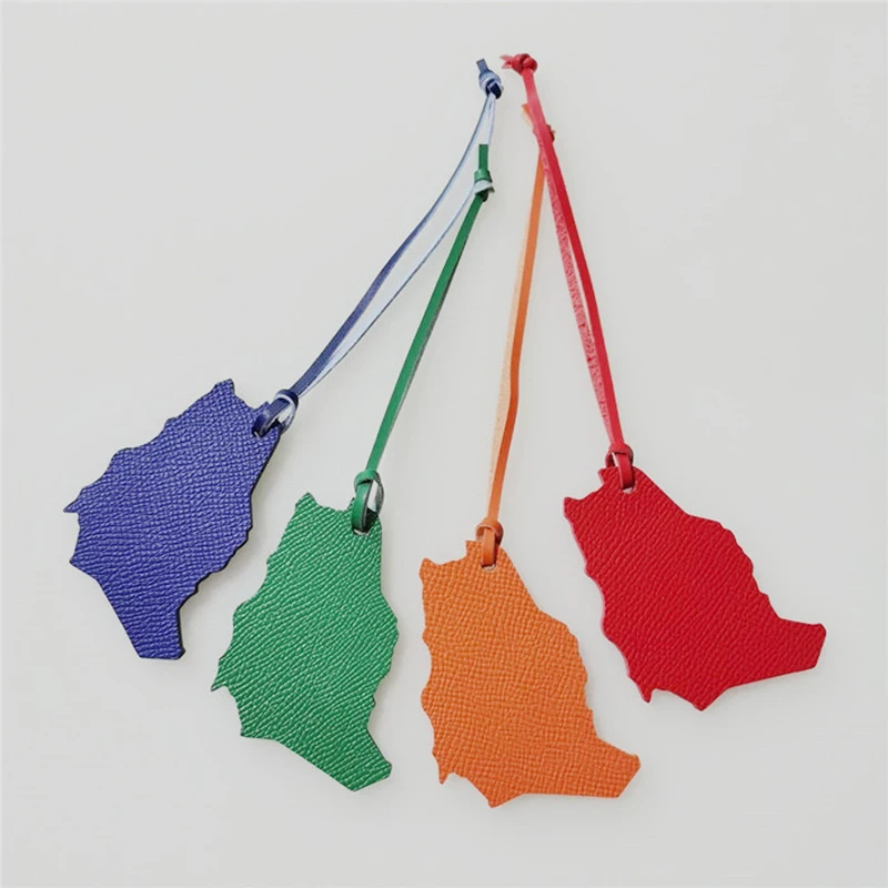 New Trendy Leather Creative Saudi Arabia Map Shape Pendant Ladies Backpack Pendant Ladies Bag Charm Accessories