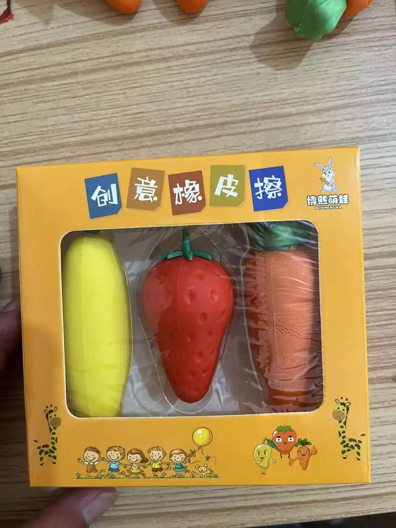 Creative fruit eraser cute mango strawberry carrot giant eraser clean little crumbs fruit eraser