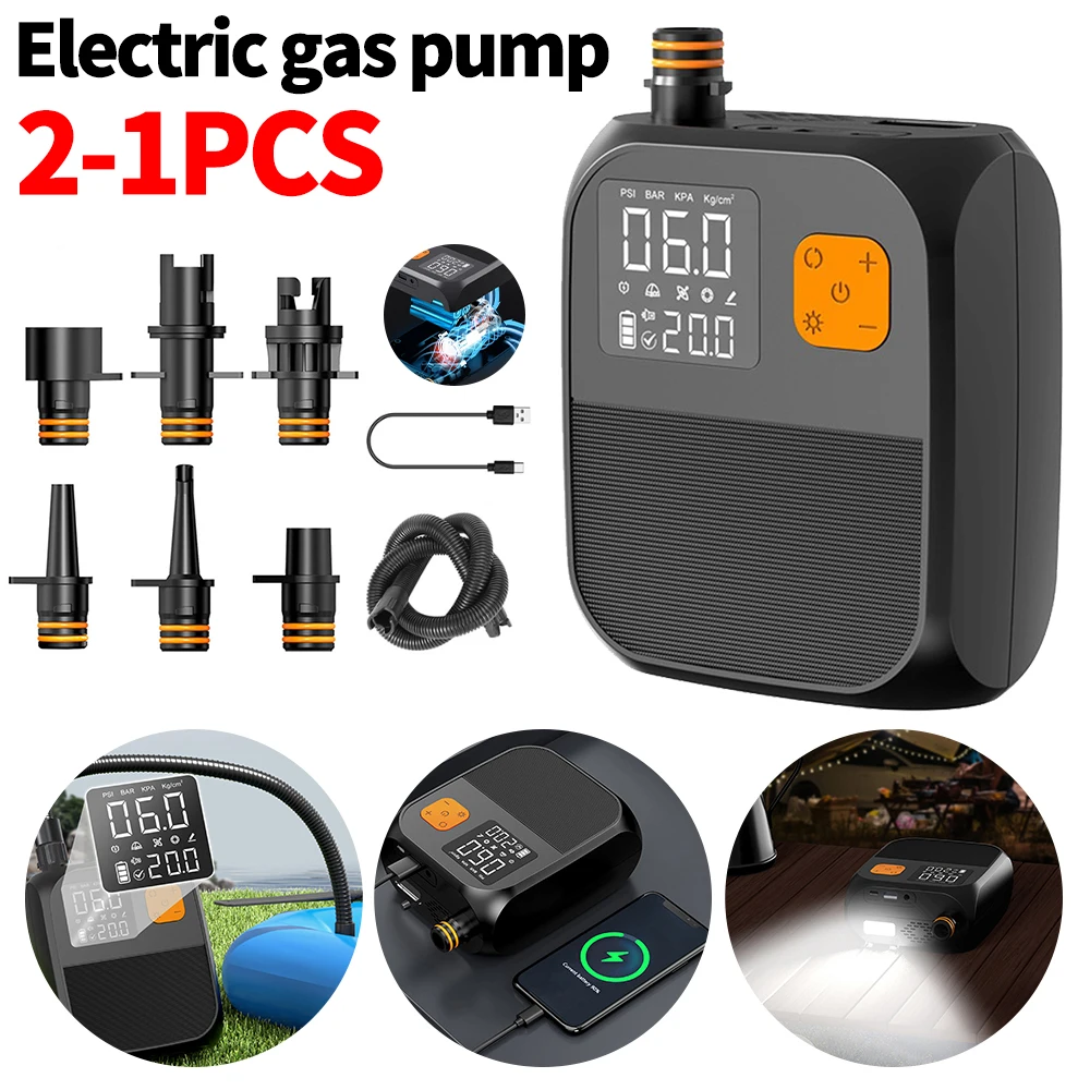 

Портативный электрический насос 25PSI, электрический насос для весла, перезаряжаемый SUP-насос для надувной доски для весла, каяков, лодок