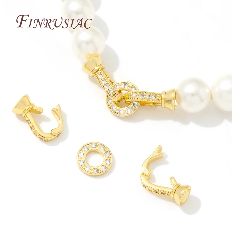18K Gold Plated Lock For Bracelets,Clasp For Jewelry Connectors,Decorative Pearl Clasp,DIY Jewelry Making Supplies image 3