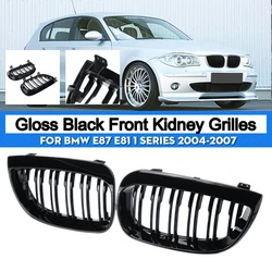 Pair Car Front Kidney Grille For BMW E81 E87 2004-2007 M SPORT Pre-facelift Racing Grills Grilles Auto ABS Grill Accessories