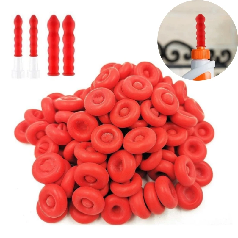 Tapas protectoras de calafateo, tapas de sellado de látex para tubos de calafateo, puntas de calafateo, sellador de cubierta reutilizable para conservar tubos abiertos