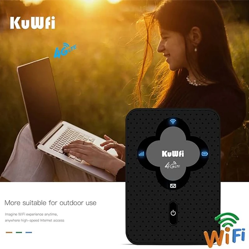 Маршрутизатор KuWFi, 1800 мАч, 4G, LTE, Мбит/с