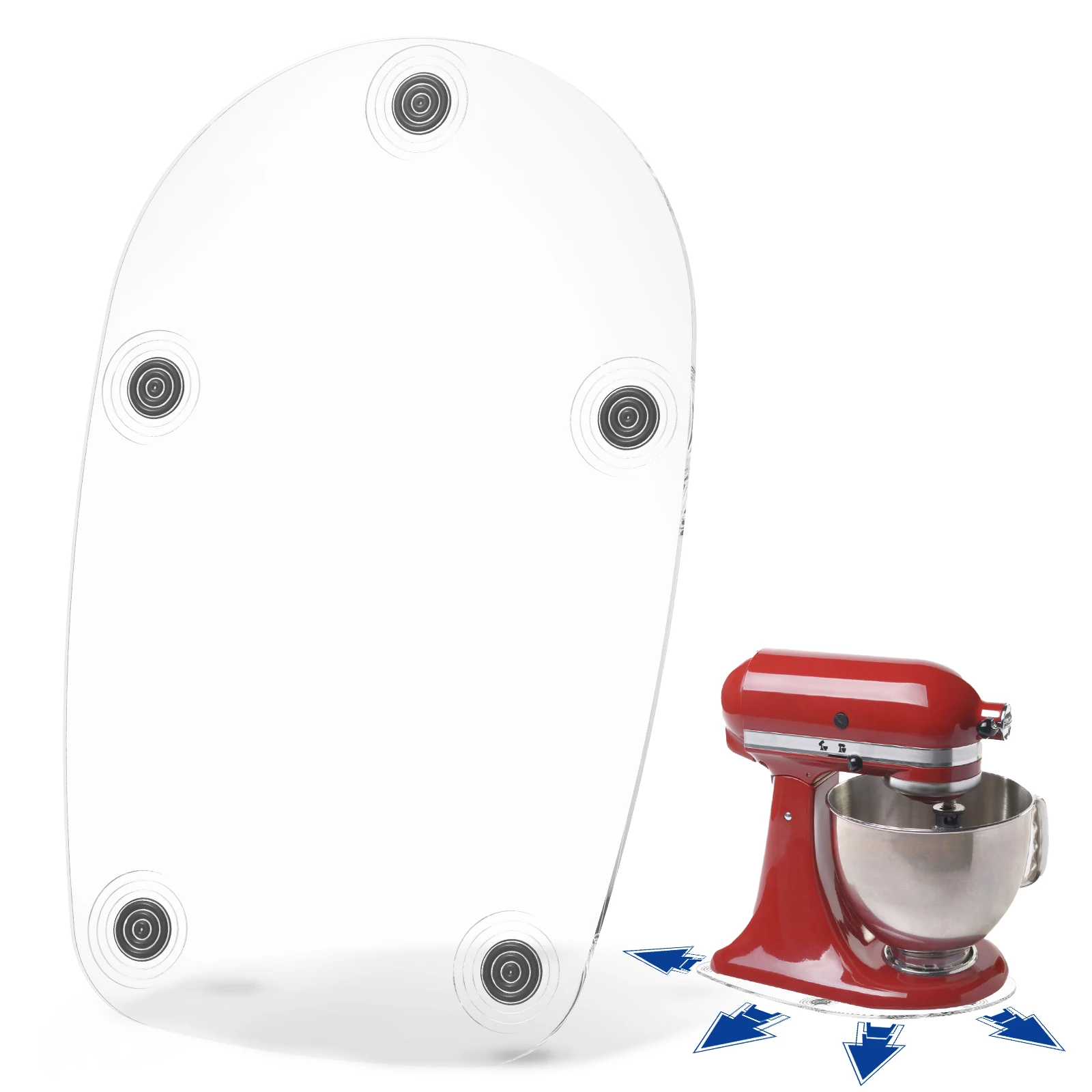 Mixer Slider Mat Compatible for 4.5 QT Tilt Head Stand Mixer Acrylic Mixer Mover Slider Pad Flexible Kitchen Appliance Slider