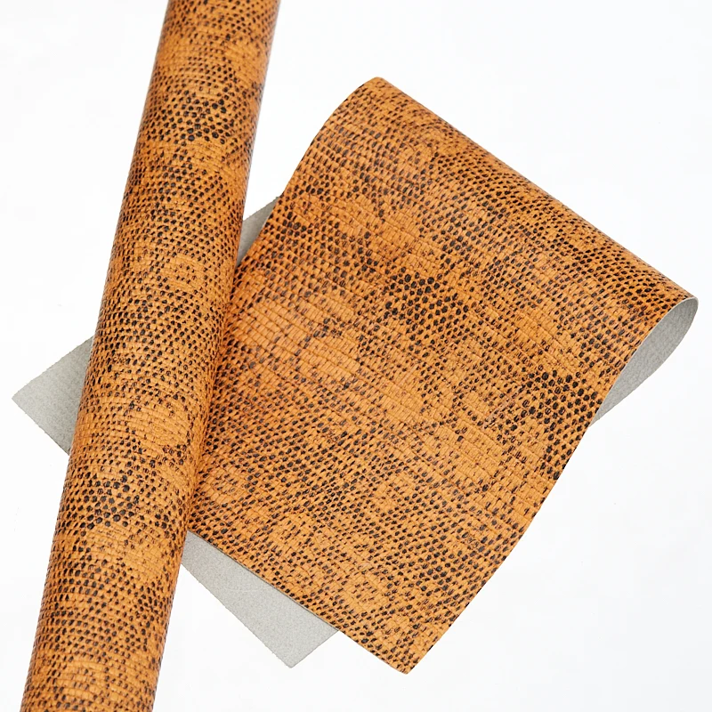 Leather Cue Wrap Orange Lizard Embossed For Pool Cues 320mm*12mm*0.6mm Billiards Grip