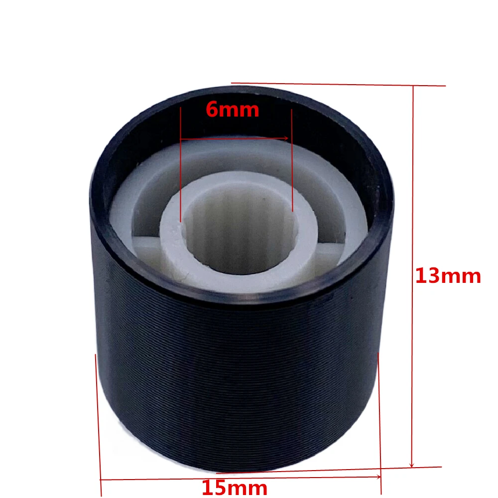 알루미늄 합금 전위차계 노브 인코더, 볼륨 제어 오디오 노브, 6mm 샤프트 홀 (널링 샤프트 직경), 15x13mm