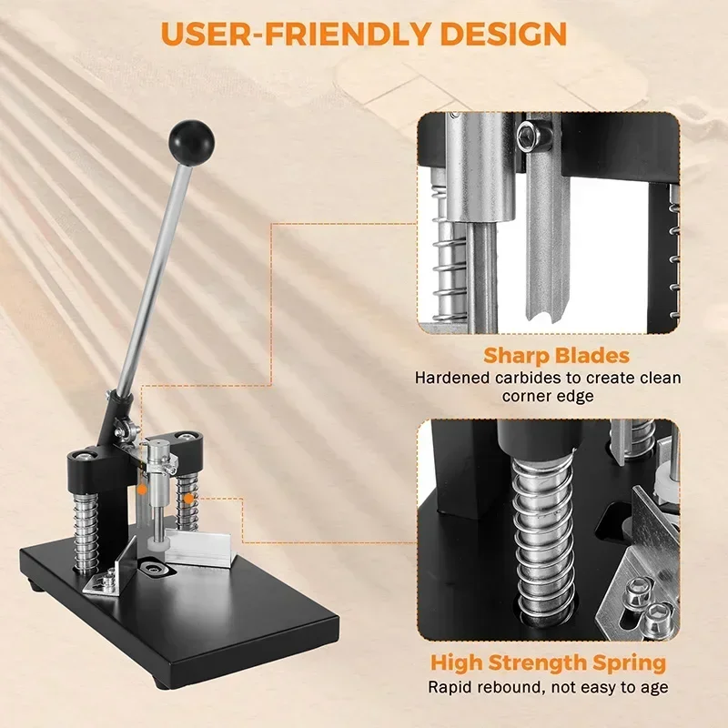 Manual Corner Cutting Machine R6 R10 Thickness Heavy Duty Paper Corner Cutter Punch A3 Steel Metal Commercial Cutting Machine