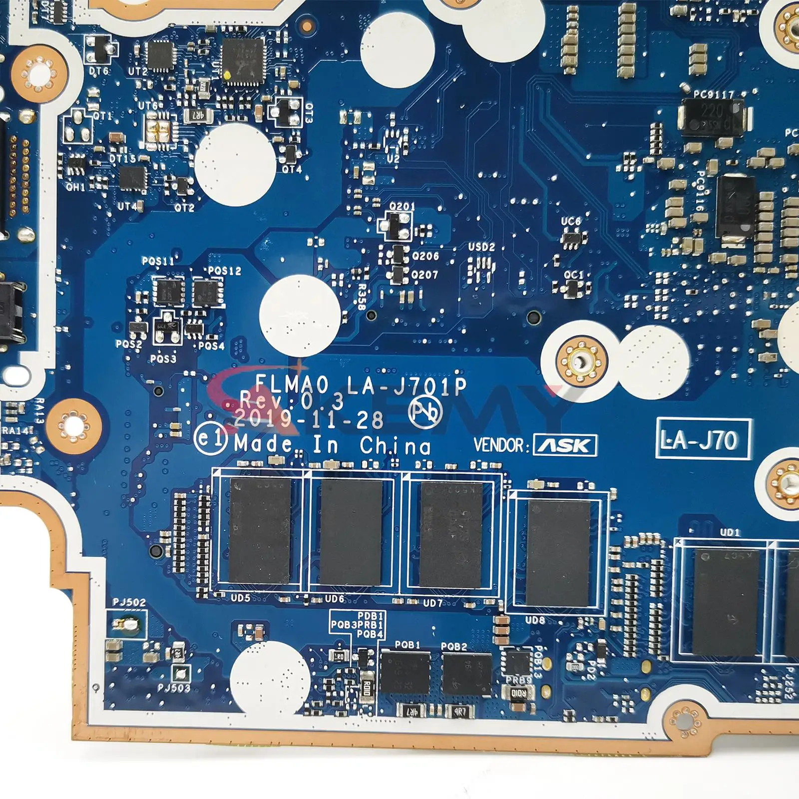 Para Lenovo Ideapad 5-14ALC05 5-14ARE05 Laptop Motherboard LA-J701P Motherboard. Com CPU AMD R3 R5 R7 e 16G RAM.100 % Teste Trabalho