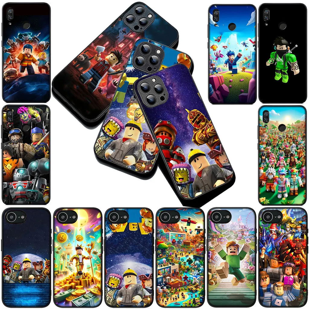 Чехол для телефона Anime R-Robloxs-Game Case для Samsung Galaxy S22 S21 S20 FE Ultra Plus A07 A17 A25 A12 A21S A56 S22+ Корпус