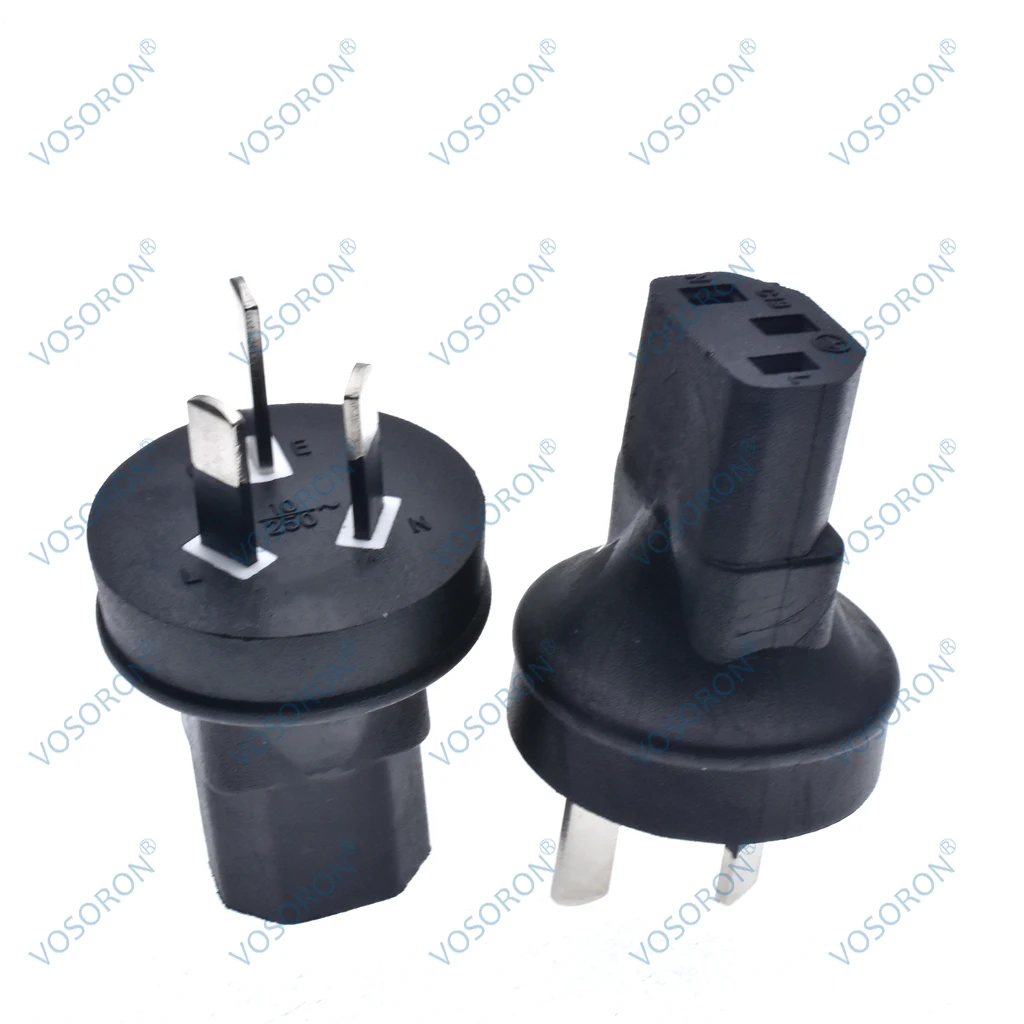 Australia SAA Power adapter,New Zealand AU to IEC 320 C13 female AC plug ,SAA Australia 3 pin to PDU/UPS conversion plug