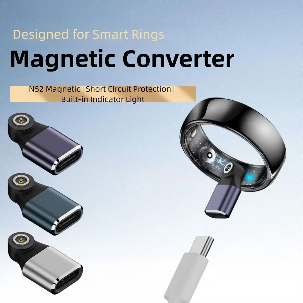 with Indicator Light Smart Ring Charging Converter Safe Short Circuit Protection Fitness Tracker Charger Connector