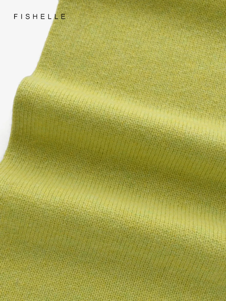 Fresh green wool small scarf women autumn winter warm knitted solid color scarves luxury kids adults christmas new year gifts