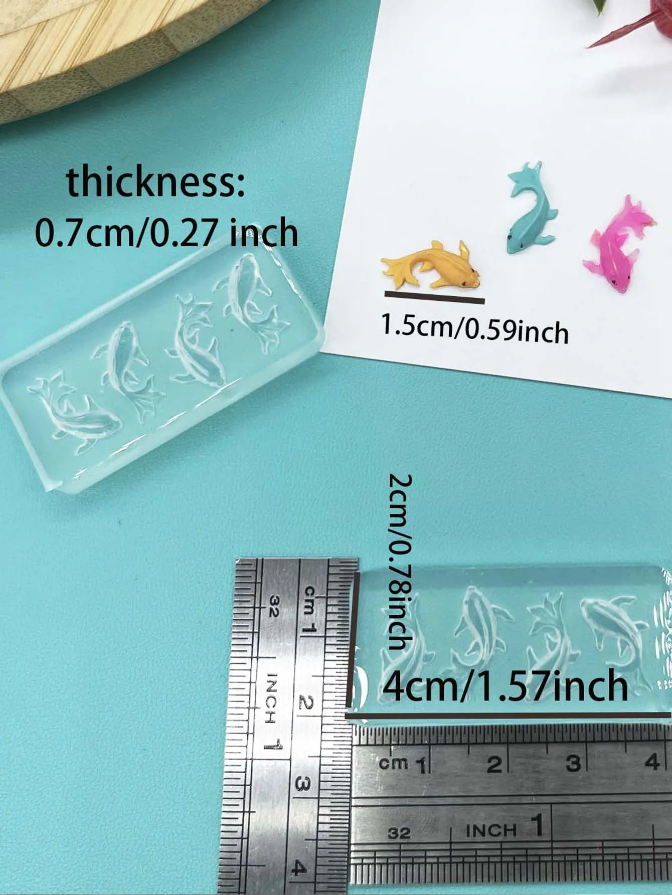 Molde de silicone peixinho koi peixe para design de arte em unhas molde de silicone decorações 3d acrílico ferramentas diy molde de resina uv