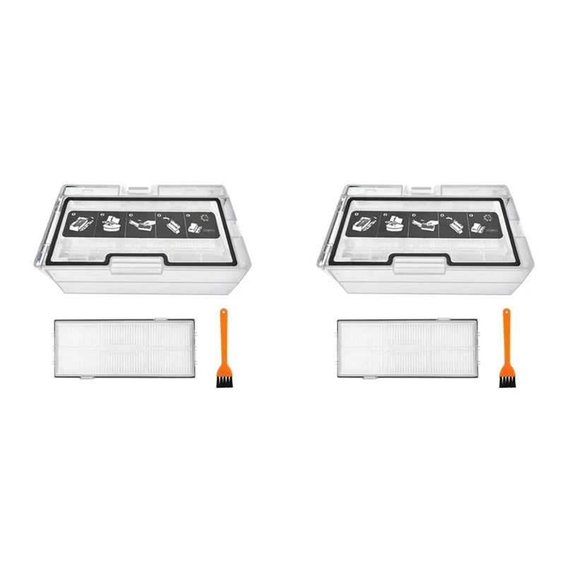 TOP 2X Dust Box For Xiaomi Roborock S8 Pro Ultra /S8/S8+T7S/G10S Robot Vacuum Cleaner Trash Box With Filter