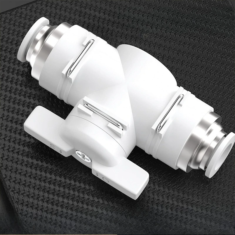 Type BUC BTC 4mm 6mm 8mm 10 12mm Pneumatic Push In Quick Joint Connector Hand Valve To Turn Switch Manual Ball Current-limiting