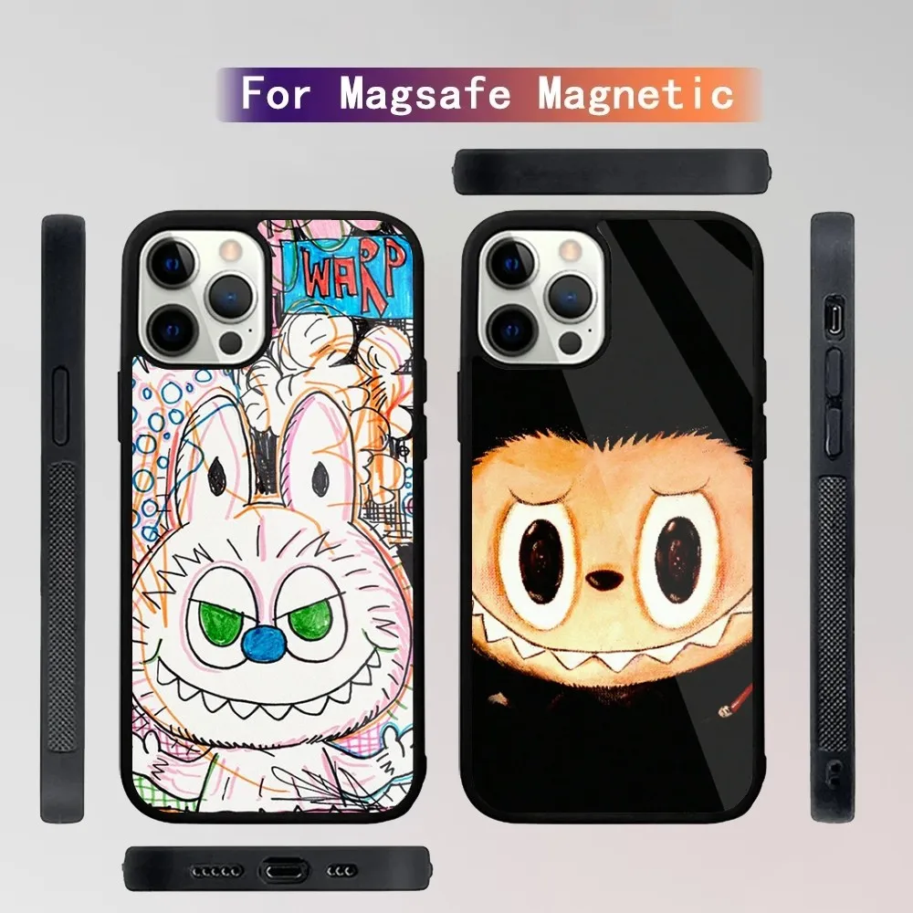 

Cute Labubu Graffiti Art Phone Case For iPhone 15,14,13,12,11,Plus,Pro,Max Mini Magsafe Magnetic Wireless Charging