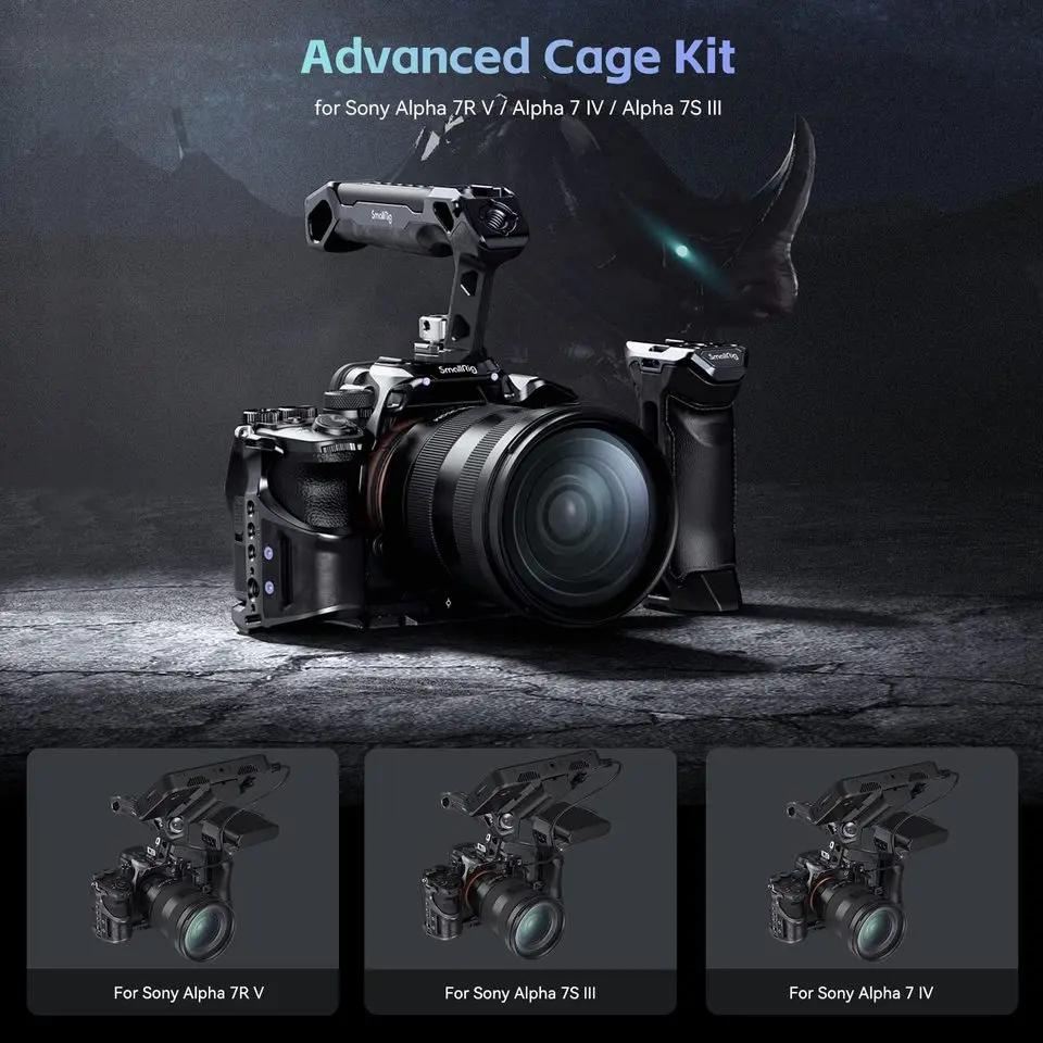 3710 Advanced 'Rhinoceros' Cage Kit for Sony Alpha 7R V/Alpha 7 IV/Alpha 7S III Small and Versatile Camera Cage