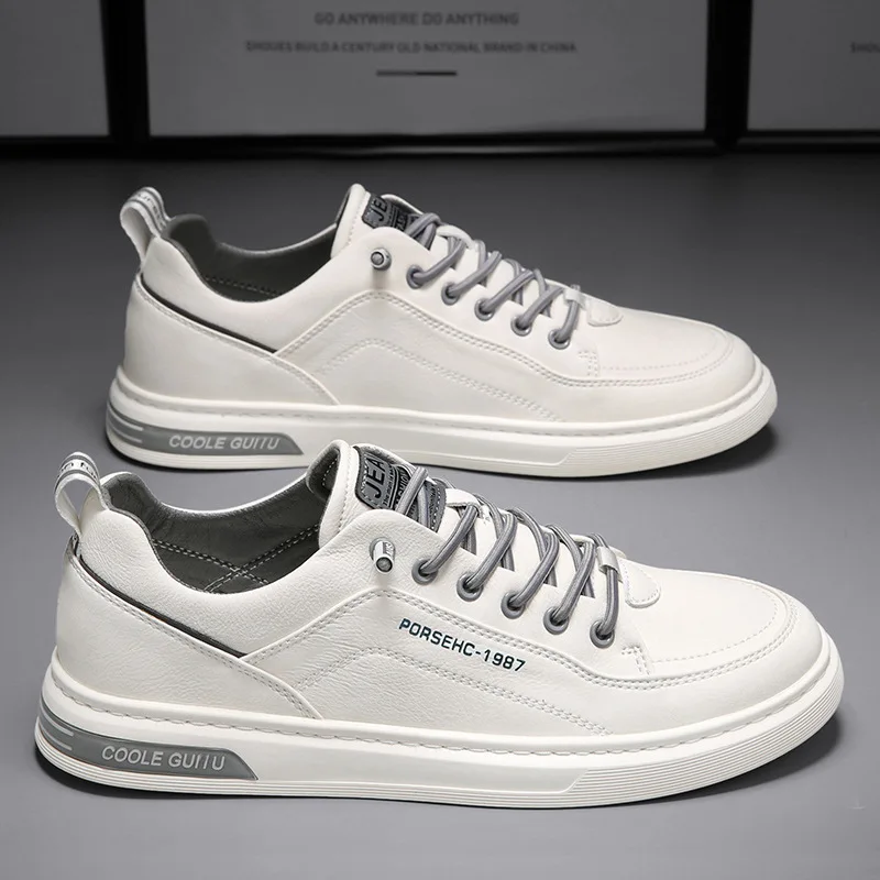 Sapato branco respirável masculino e feminino, estudante, na moda, versátil, esportivo, moda, tábua de lazer, novo, primavera, 2024