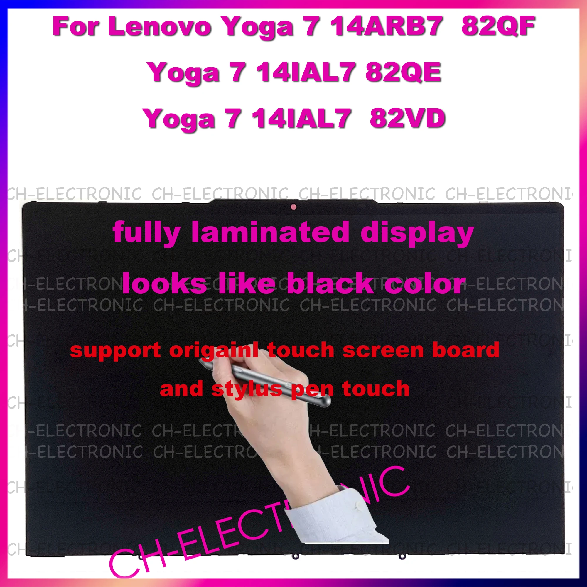 

14 Inch Touch Screen For Lenovo Yoga 7 14IRL8 Yoga 7 14ARP8 5D10S39948 2.8K LED OLED Digitizer Assembly 82YL FHD OLED