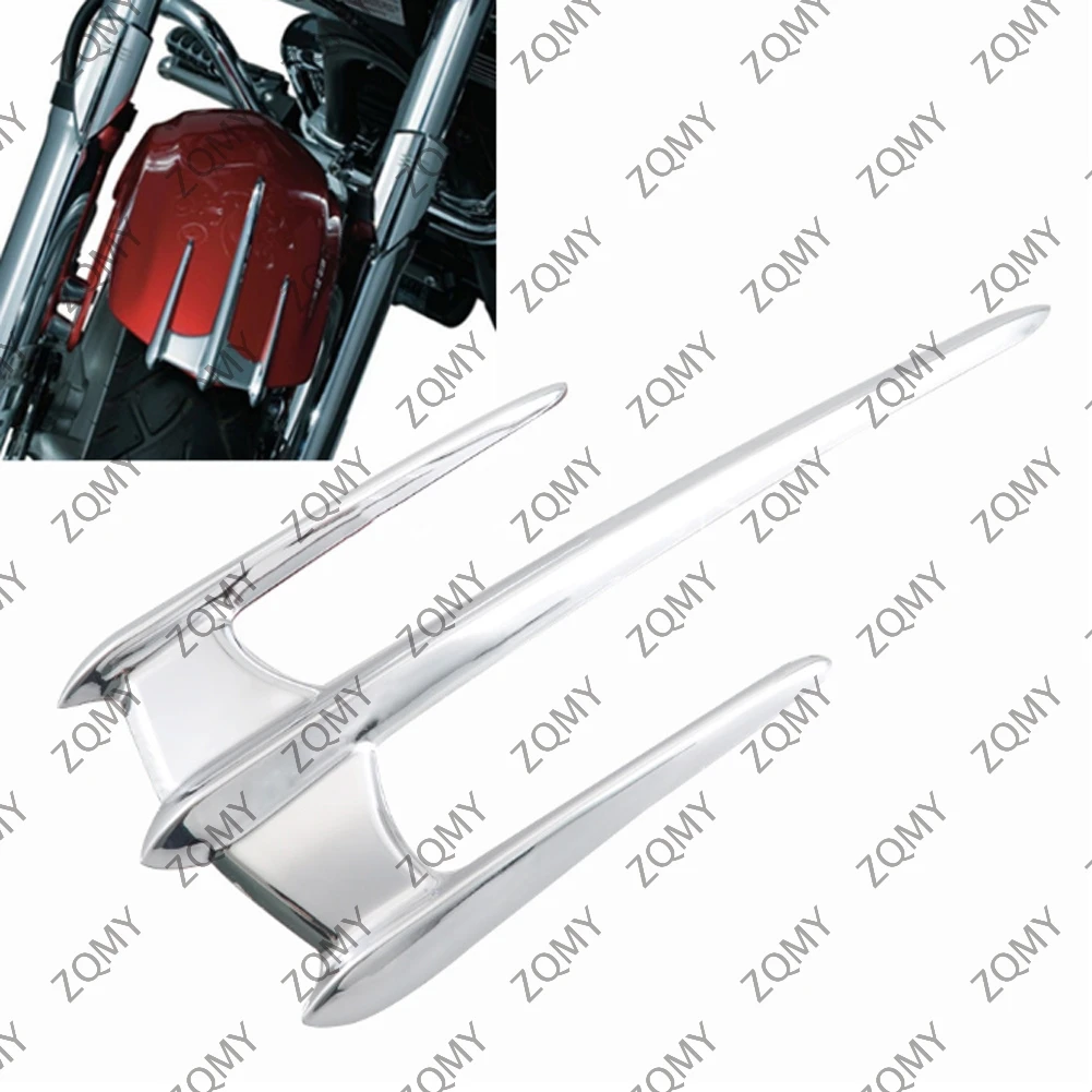 1pcs Front Fender Accent Trim For Honda Goldwing GL1800 F6B VTX1300 VTX1800 Motorcycle Chrome Decoration Accessories ABS Plastic