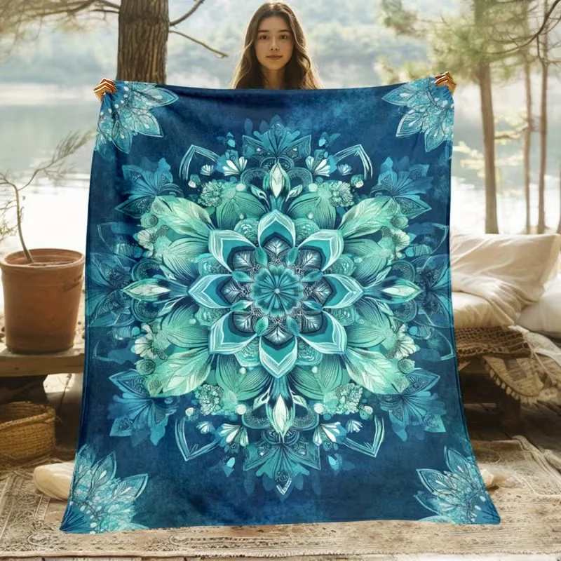 A Cozy Flannel Blanket Featuring Motivational Christian Quotes, Perfect for Camping and Outdoor Activities. It'S Soft and Warm