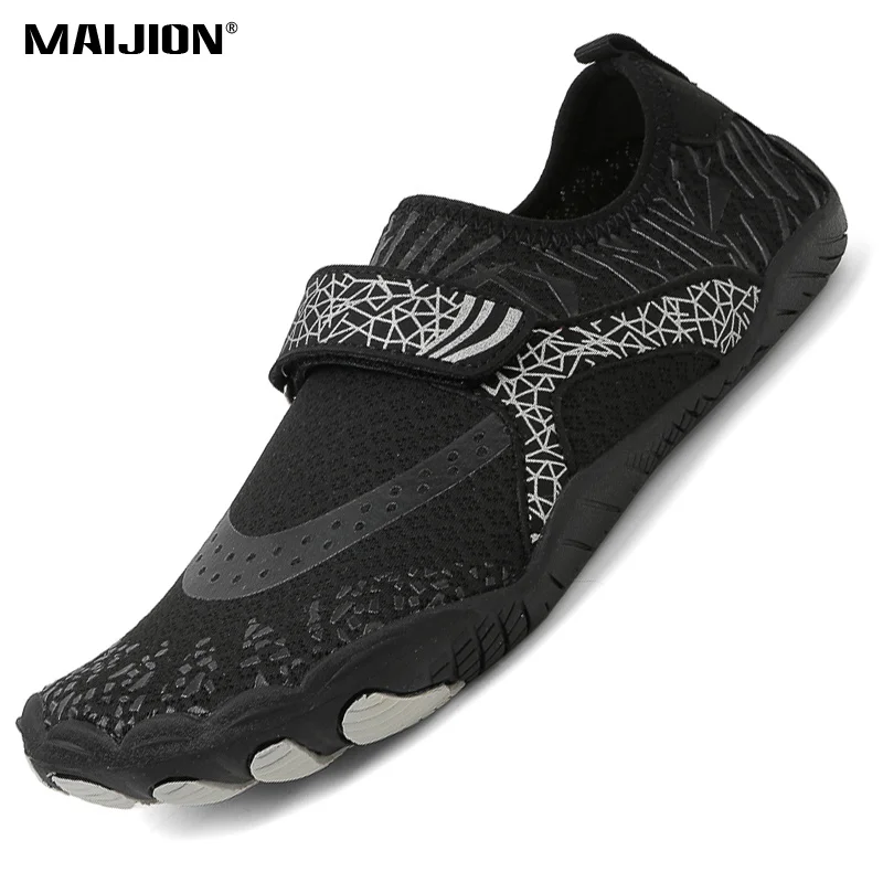 Quick Dry Men Water Sports Shoes Hook&loop Women Beach Aquatic Sneakers Breathable Non-slip Outdoor Wading Footwear Size 36-46