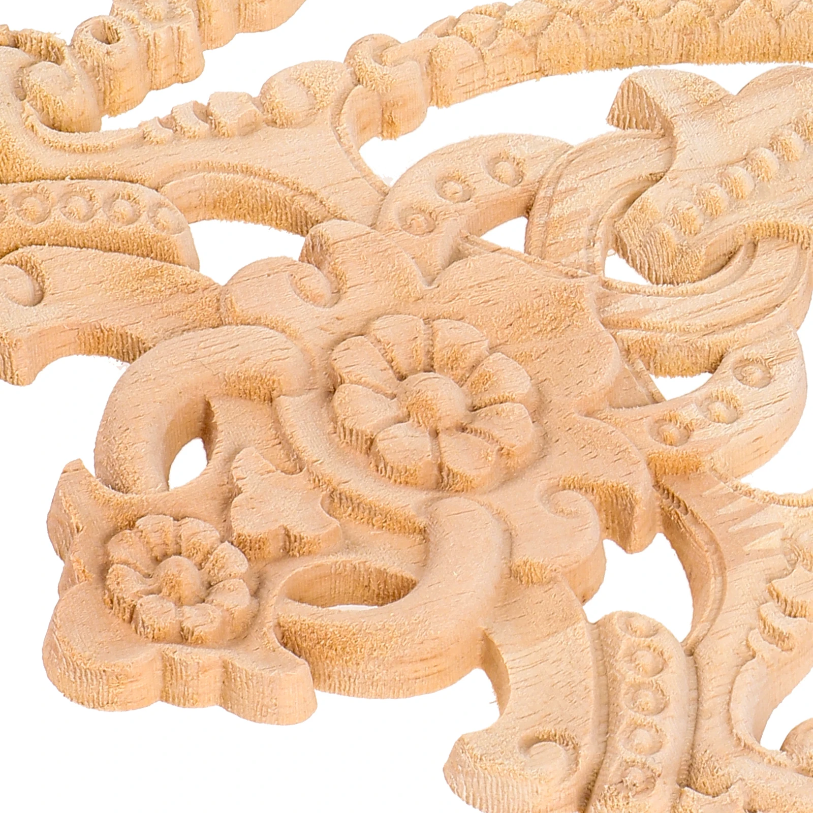 

Exquisite Carving Applique Decorative Furniture Molding Corner Onlay Cabinet Door Embellishment Baroque Style Woodcarved Trim